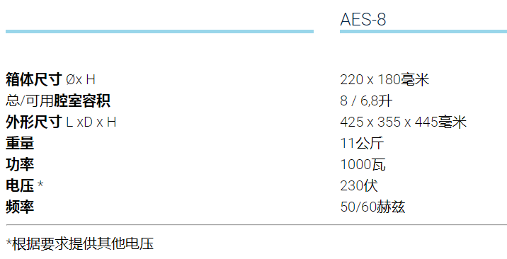 無需干燥臺式垂直載荷的***壓滅菌器-AES-8參數