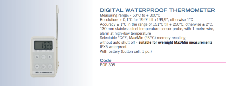 數字防水溫度計BOE305