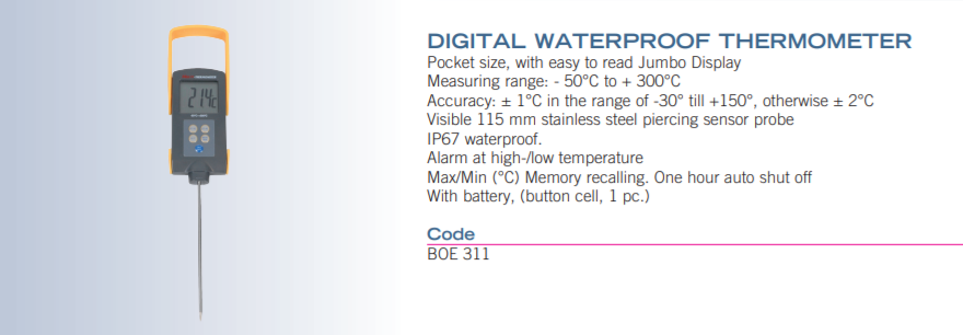 數字防水溫度計BOE311